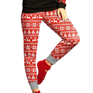 Pantalones Cargo de Algodón 100% Transpirables con Estampado Personalizado para Mujer, Especial de Navidad, Invierno, Logotipo Personalizado, Frente Plano, Ropa Casual Activa - Product Image 2