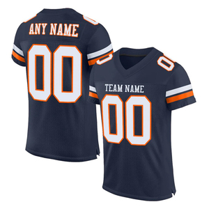 Camiseta de Fútbol Americano de Malla Transpirable de Alta Calidad - Logotipo Personalizado OEM - Ropa Deportiva con Cuello en V - Nombre y Número Personalizados - Product Image 6