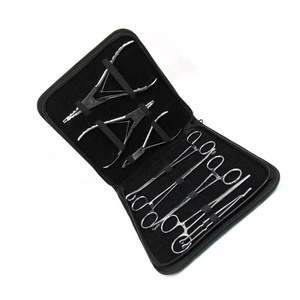 Ensemble d'outils de perçage corporel de 8 pièces, kit d'outils de perçage professionnel en acier inoxydable, poinçon dermique, pinces de perçage avec pochette - Product Image 3