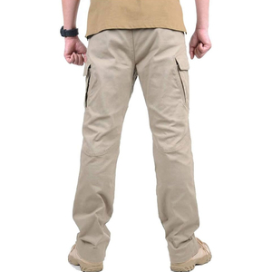 Pantalones Cargo Caqui Ligeros Personalizados para Hombre, Pantalones Cargo de Algodón de Alta Calidad para Actividades al Aire Libre - Product Image 3