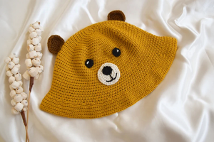 Chapeau Bob Unisexe en Coton Lait Brodé Main au Crochet Motif Animal Mignon – Style Pêcheur, Cloche ou Fedora à Carreaux pour l'Été - Product Image 2