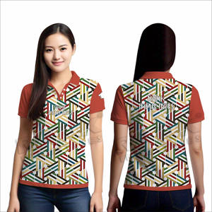 Venta caliente Mujeres adultas Polos Sublimación Impresión Mujeres Polos Bajo MOQ Mujeres Polos - Product Image 2