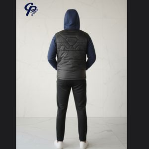 CP Sports Thermal Fleece Hoodie Warm Comfortable Casual Winter Wear con Stand Collar Cierre de cremallera Logotipo personalizado Impresión frontal - Product Image 3