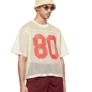 Camiseta de fútbol americano de corte holgado, 100 poliéster, malla transpirable, Retro uniforme de equipo, camiseta de Rugby, diseño OEM personalizado - Product Image 1