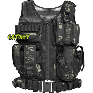 Fácil de usar Hecho con chaleco clásico de poliéster 600D con un toque moderno Chaleco de paintball con múltiples bolsillos en estilo único - Product Image 5