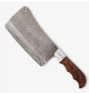 Cuchillo de Chef de acero de Damasco hecho a mano de alta calidad, cuchillo de cocina, cuchillo de carnicero, mango de madera, cuchillo serbio - Product Image 2