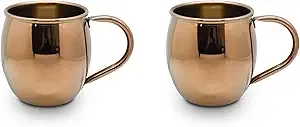 Mule en métal plaqué cuivre martelé de 20 onces Moscou Design classique avec poignée Ez Grip écologique pour la maison et le bureau - Product Image 4
