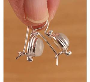 2025ต่างหูห้อยเงินสเตอร์ลิงสีรุ้งประดับพลอยสีรุ้งธรรมชาติ925แข็งแหวนชั้นดีขนาดโดยประมาณ - Product Image 2