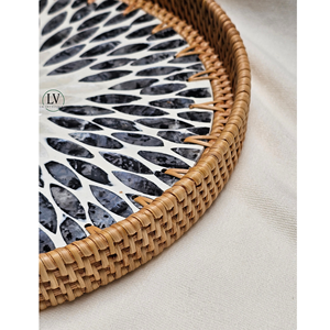 ถาดเสิร์ฟงานฝีมือหวายลายมุก Lavihexco สำหรับเทศกาลรอมฎอนและอีด สินค้าขายดีจากเวียดนาม รุ่น LVM24-8101 - Product Image 3