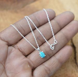 925 argent Sterling Turquoise pierres précieuses pendentif bijoux à la main en argent Boho Style pendentif bijoux pour femmes cadeau de mariage femme - Product Image 2