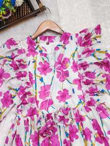 Vestido floral gris cómodo indio y paquistaní esencial para fiestas de verano Ropa de fiesta más reciente - Product Image 5