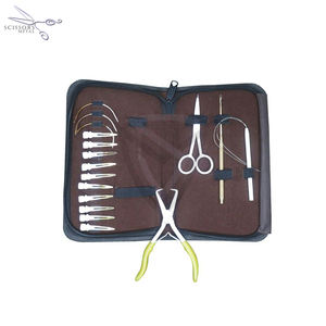 Kit d'outils de pose d'extensions capillaires personnalisé de haute qualité, comprenant ciseaux, pinces et outil de bouclage avec clips, idéal pour les salons de coiffure – Excellent rapport qualité-prix - Product Image 2