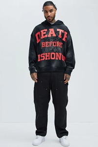 New Fashion Custom Sun Faded Hoodies Streetwear Heavyweight Acid Washed Distressed Men's Hoodies - Product Image 4