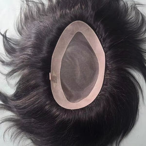 Mono Base Indian Hair Toupee Prothesis Wig <b>Body</b> <b>Wave</b> Loose <b>Wave</b> Remy Hair Taz Hair Bangladesh - Product Image 5
