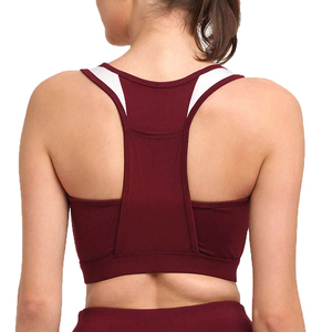 Sujetador deportivo de alta elasticidad, parte superior transpirable, Fitness, mujer, acolchado para correr, Yoga, gimnasio, sujetador corto sin costuras, Sujetador deportivo degradado - Product Image 3