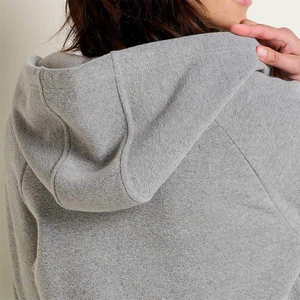 Sudadera con capucha de felpa francesa ligera y cómoda para mujer para invierno ropa informal suave con decoración de insignia de lentejuelas cuello con capucha - Product Image 6