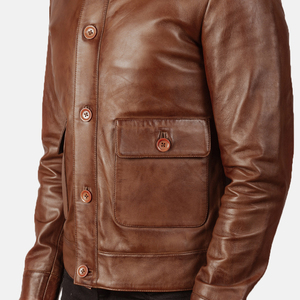 Dernière vente chaude style à la mode personnalisé Original en cuir véritable de qualité supérieure à manches longues veste en cuir vintage pour hommes - Product Image 6