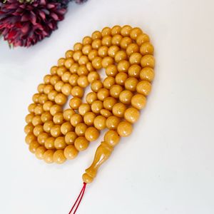 Misbaha en ambre jaune de la Baltique, 99 perles rondes en ambre naturel, Tasbih ; Perles de Tasbih en pierre naturelle pour la vente en gros musulmane - Product Image 2
