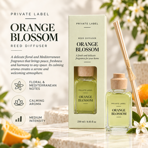 Diffuseur de parfum à la fleur d'oranger en marque propre 250ml |   Parfum d'ambiance floral et méditerranéen |   Fabricant OEM Espagne - Product Image 3