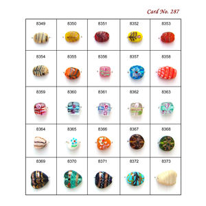 Cuentas de cristal de lujo de Murano de aspecto atractivo de diseño único para hacer pulseras, joyería de lujo única, diseño personalizable - Product Image 1