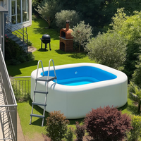 Piscine gonflable ipgo style inflatable swimming pool avec toboggan pour jardin été jeux d’eau famille