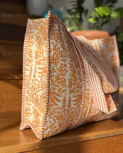 Sac fourre-tout matelassé en coton premium, doux, rembourré, réutilisable, écologique, pour le shopping, les voyages, le transport quotidien, léger, durable, fermeture éclair - Product Image 4