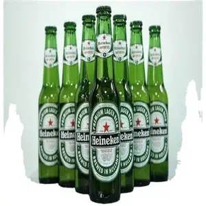 Heine.ken Original Lager Beer- 6pk 12oz Btls- 5% Alcohol by Volume