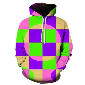 Nuevo bloque de color patrón geométrico Sudadera con capucha hombres señoras niños 3D impresión Casual moda calle sudaderas ropa ligera - Product Image 4