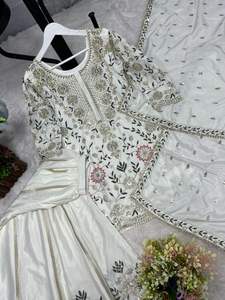 ชุดแต่งงานอินเดีย ปาเตียลา ซาลวาร์ คามีซ ชุดปัญจาบ ชุดซาลวาร์ คามีซอินเดียสำหรับผู้หญิง ชุดสำเร็จรูปสวยหรู ดีไซน์ล่าสุด - Product Image 3