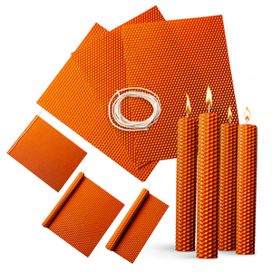 Bán buôn DIY nến làm Kit sáp ong tổ ong Sheets Orange Vàng colour và kích thước phạm vi nến cho trẻ em đám cưới nhà hàng - Product Image 1
