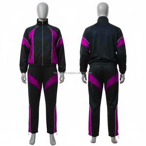 Conjunto de Dos Piezas de Chaqueta y Pantalones Deportivos Cortavientos con Logotipo Personalizado, Transpirable, 100% Algodón para Hombre - Product Image 2