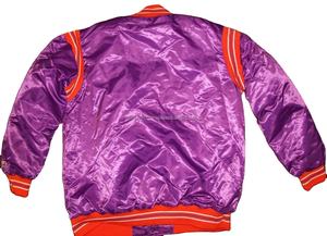 Chaqueta de béisbol personalizada de alta calidad para hombre Satén Varsity Letterman Style Winter High Street Fashion - Product Image 5