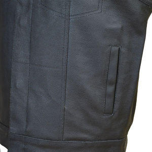 Gilet de moto en cuir véritable Gilet de motard en cuir de vachette pour hommes Gilets de moto en cuir de vachette - Product Image 4