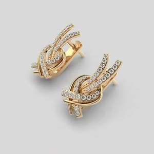 High on Demand Sparkling Diamond Drop <b>Earrings</b> for Brides Designed to Complement Your Gown on the Big Day - Product Image 2