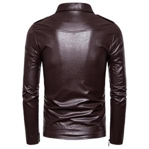 Chaqueta de moto de cuero genuino estilo motorista de carreras ajustada hecha a mano para hombre abrigo de moto clásico protector frontal de invierno - Product Image 2