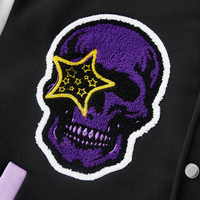 Patchs en chenille personnalisés de haute qualité pour blousons universitaires d'hiver, design patchwork, vente en gros, uniforme scolaire américain, logo personnalisé