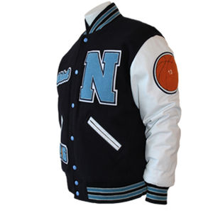 Wholesale Custom <b>Varsity</b> <b>Jackets</b> for <b>Kids</b> Stand Collar with Letterman Plain Dyed for Winter Season Men's OEM Service - Product Image 5