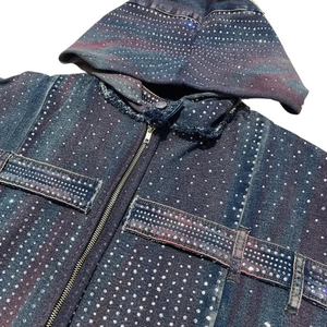 Veste en jean de haute qualité pour hommes Veste au design unique à imprimé vintage pour l'hiver - Product Image 4