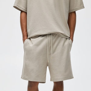 Personalizado Color sólido verano hombres corto chándal venta al por mayor camisetas jóvenes y adultos moda casual mujeres conjuntos gemelos - Product Image 3