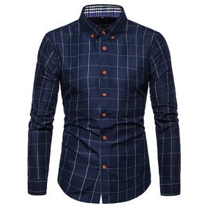 Chemise à poches en flanelle douce contrastée, design personnalisé OEM, manches longues, pour homme, vintage, respirante, écologique, 100% coton - Product Image 6