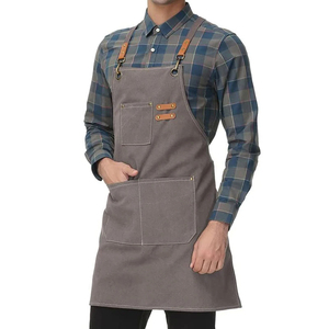 Customizable Logo Sleeveless Canvas <b>Bib</b> Apron Adjustable Webbing for Kitchen Cleaning Woodworker Maintenance Washable Feature - Product Image 5