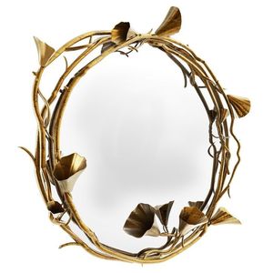 METAL WAVE Contemporary Modern Irregular Shape 5.0mm Thick Handmade Durable Wall <b>Mirror</b> Raw Aluminium Antique Brass Finish for - Product Image 6