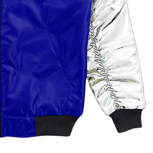 Chaqueta de Satén Azul y Blanca para Mujer de la Hermandad Zeta Phi Beta, ZPB 1920, Ropa Griega, Bordado de Escudo, Prenda Exterior Universitaria Premium - Product Image 5