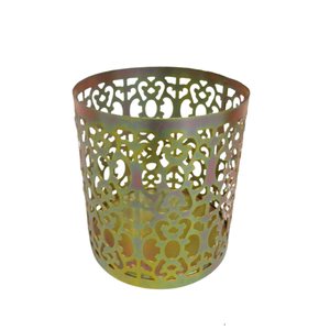 Lanterne ronde en fer de conception standard lanterne à bougie de couleur grise pour la décoration de jardin et de festival à la main - Product Image 6