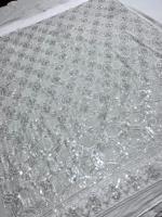 Haute qualité Goergette importation broderie tissu plein lourd perlé travail manuel Tulle pour accessoires de mariage tricoté techniques filles