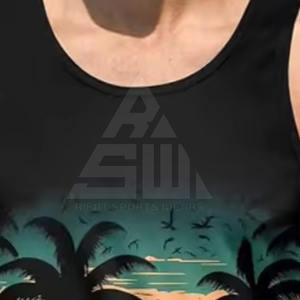 Débardeur Homme Uni en Spandex/Coton Léger de Haute Qualité, Confectionné avec les Meilleurs Matériaux, Personnalisable avec Logo, Idéal pour la Gym, Vente Chaude, Service OEM - Product Image 5