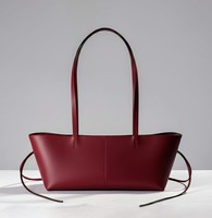Sac fourre-tout structuré pour femme en cuir véritable rouge foncé, style vintage, avec deux poignées, fermeture éclair, motif bonbon, résistant à l'eau, pour usage quotidien