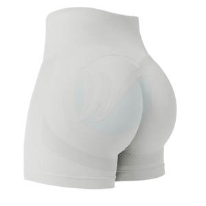 Shorts décontractés taille haute respirants et à séchage rapide pour femmes, design couleur unie personnalisable, tissu polyester de haute qualité, vente directe - Product Image 6