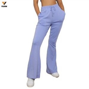 Hot Sale Yoga Pants Sports Gym Workout Breathable Plus Size Fold for <b>Ladies</b> Drawstring Sports Yoga Flare Pants Leggings Supplier - Product Image 1