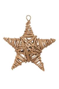 Ornement d'étoile de rotin artisanal d'artisan du Vietnam décoration d'arbre de Noël en osier pour la saison des vacances - Product Image 4
